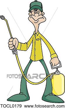 Clip Art - inseto,  exterminador. 
fotosearch - busca 
de ilustrações 
clipeart e desenhos