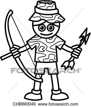 Clip Art - bow hunter. fotosearch 
- search clipart, 
illustration, 
drawings and vector 
eps graphics images