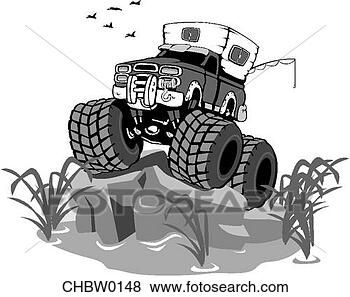 Clip Art - monster camper. 
fotosearch - search 
clipart, illustration, 
drawings and vector 
eps graphics images