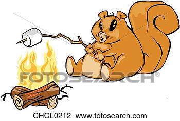 Clipart - squirrel roasting<br />
marshmallows.<br />
fotosearch - search<br />
clipart, illustration,<br />
drawings and vector<br />
eps graphics images