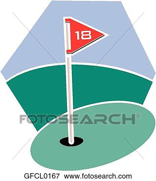 Clip Art - 18th hole. fotosearch 
- search clipart, 
illustration, 
drawings and vector 
eps graphics images