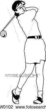 Clipart - female golfer. 
fotosearch - search 
clipart, illustration, 
drawings and vector 
eps graphics images
