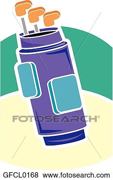 Clip Art - golf bag. fotosearch 
- search clipart, 
illustration, 
drawings and vector 
eps graphics images