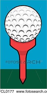 Clip Art - golf ball and 
tee. fotosearch 
- search clipart, 
illustration, 
drawings and vector 
eps graphics images