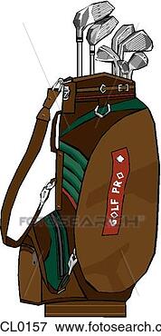 Clip Art - golf clubs and 
bag. fotosearch 
- search clipart, 
illustration, 
drawings and vector 
eps graphics images