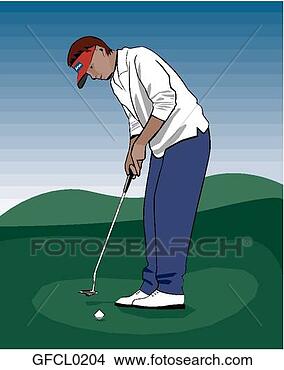 Clipart - golf putt. fotosearch 
- search clipart, 
illustration, 
drawings and vector 
eps graphics images