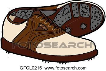 Clip Art - golf shoes. fotosearch 
- search clipart, 
illustration, 
drawings and vector 
eps graphics images
