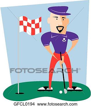 Clipart - golfer putting. 
fotosearch - search 
clipart, illustration, 
drawings and vector 
eps graphics images