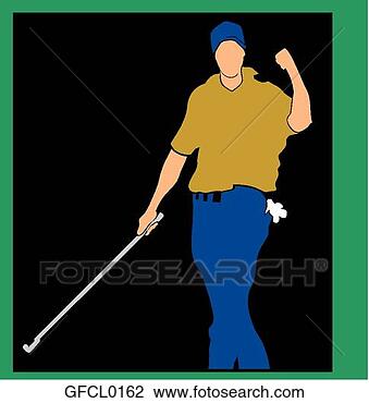 Clipart - golfing victory. 
fotosearch - search 
clipart, illustration, 
drawings and vector 
eps graphics images