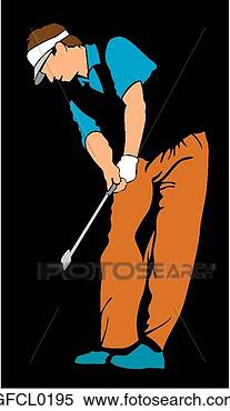 Clipart - high contrast 
golfer. fotosearch 
- search clipart, 
illustration, 
drawings and vector 
eps graphics images