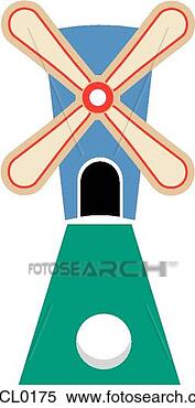 Clipart - mini-golf windmill. 
fotosearch - search 
clipart, illustration, 
drawings and vector 
eps graphics images