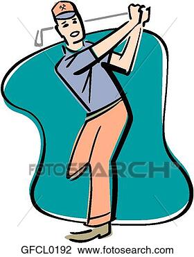 Clipart - retro golfer. 
fotosearch - search 
clipart, illustration, 
drawings and vector 
eps graphics images