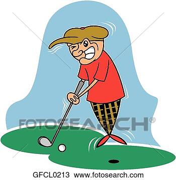 Clipart - ricketty,  ol', 
 golfer. fotosearch 
- busca de ilustrações 
clipeart e desenhos