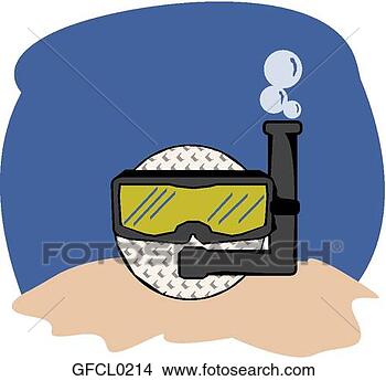 Clipart - scuba golf ball. 
fotosearch - search 
clipart, illustration, 
drawings and vector 
eps graphics images