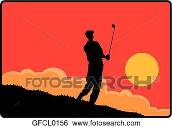 Clip Art - silhouette golf 
clubs. fotosearch 
- search clipart, 
illustration, 
drawings and vector 
eps graphics images