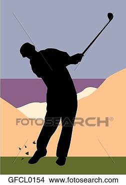 Clipart - silhouette golf 
swing. fotosearch 
- search clipart, 
illustration, 
drawings and vector 
eps graphics images