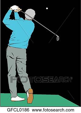 Clip Art - silhoutte golf 
swing. fotosearch 
- search clipart, 
illustration, 
drawings and vector 
eps graphics images