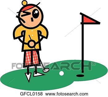 Clip Art - stylized golfer. 
fotosearch - search 
clipart, illustration, 
drawings and vector 
eps graphics images