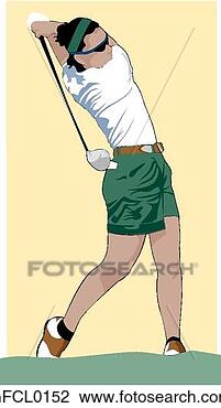 Clipart - woman golfer. 
fotosearch - search 
clipart, illustration, 
drawings and vector 
eps graphics images