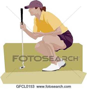 Clipart - woman golfer. 
fotosearch - search 
clipart, illustration, 
drawings and vector 
eps graphics images