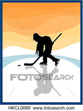 Clip Art - hockey child silhouette. 
fotosearch - search 
clipart, illustration, 
drawings and vector 
eps graphics images