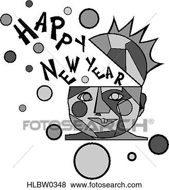 Clip Art - baby new year. 
fotosearch - search 
clipart, illustration, 
drawings and vector 
eps graphics images