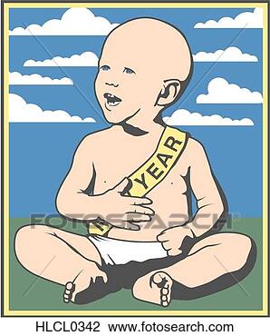 Clipart - baby new year. 
fotosearch - search 
clipart, illustration, 
drawings and vector 
eps graphics images