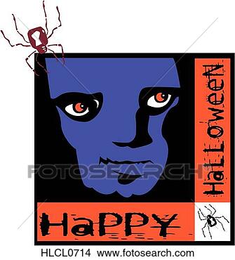 Clipart - halloween face. 
fotosearch - search 
clipart, illustration, 
drawings and vector 
eps graphics images