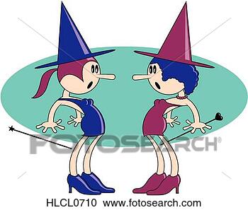 Clipart - little witches. 
fotosearch - search 
clipart, illustration, 
drawings and vector 
eps graphics images