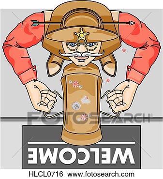 Clip Art - trick or treating 
cowboy. fotosearch 
- search clipart, 
illustration, 
drawings and vector 
eps graphics images
