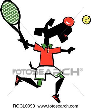 Clipart - doggie tennis. 
fotosearch - search 
clipart, illustration, 
drawings and vector 
eps graphics images