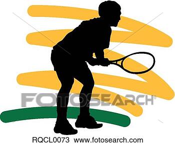 Klipart - tenis,  oyuncu, 
 siluet. fotosearch 
- klipart İlüstrasyon, 
çizimler ve görüntüler 
ara