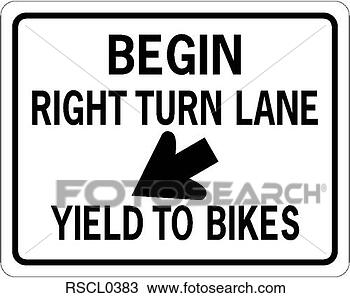 Clipart - begin rt turn 
yield bikes. fotosearch 
- search clipart, 
illustration, 
drawings and vector 
eps graphics images