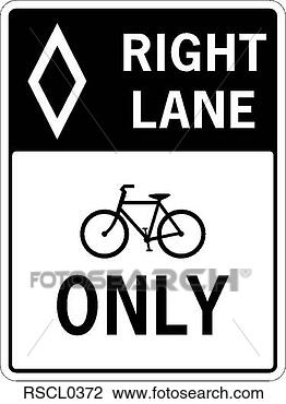 Clipart - right lane bikes 
only. fotosearch 
- search clipart, 
illustration, 
drawings and vector 
eps graphics images