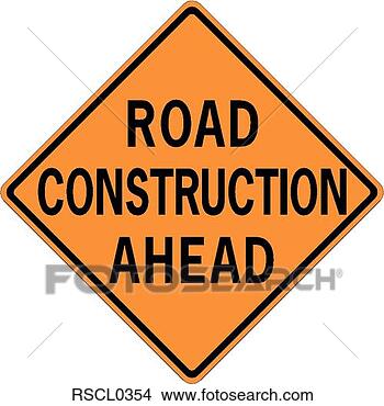 Clipart - road construction 
ahead. fotosearch 
- search clipart, 
illustration, 
drawings and vector 
eps graphics images