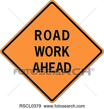 Clip Art - road work ahead. 
fotosearch - search 
clipart, illustration, 
drawings and vector 
eps graphics images