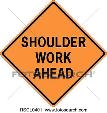 Clipart - shoulder work 
ahead 1. fotosearch 
- search clipart, 
illustration, 
drawings and vector 
eps graphics images