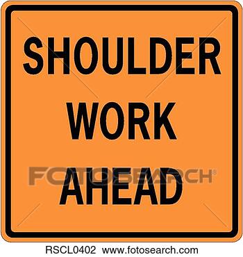 Clipart - shoulder work 
ahead 2. fotosearch 
- search clipart, 
illustration, 
drawings and vector 
eps graphics images