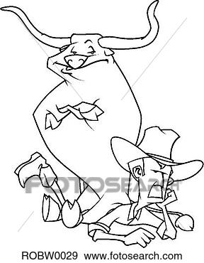 Clip Art - bull sitting on 
cowboy. fotosearch 
- search clipart, 
illustration, 
drawings and vector 
eps graphics images