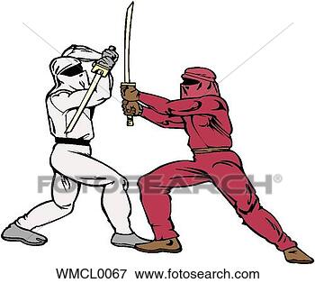 Clip Art - marcial,  artes, 
 espada,  luta. 
fotosearch - busca 
de ilustrações 
clipeart e desenhos