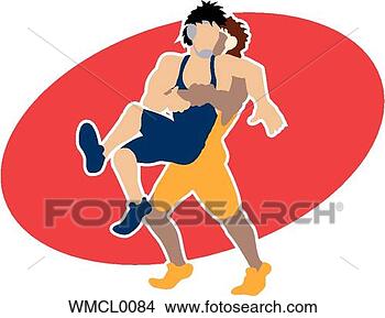 Clipart - wrestling. fotosearch 
- busca de ilustrações 
clipeart e desenhos