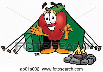 Clipart - pomme, camping. 
fotosearch - recherchez 
des cliparts, 
des illustrations, 
des dessins et 
des images vectorisées 
au format eps