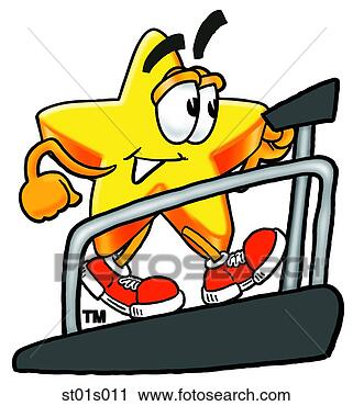 Clipart - star on treadmill. 
fotosearch - search 
clipart, illustration, 
drawings and vector 
eps graphics images