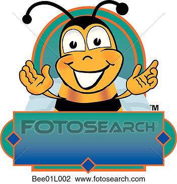 Clipart - abelha,  logotipo. 
fotosearch - busca 
de ilustrações 
clipeart e desenhos