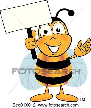 Clipart - abelha,  sinal. 
fotosearch - busca 
de ilustrações 
clipeart e desenhos