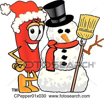 Clipart - chili pepper with 
snowman. fotosearch 
- search clipart, 
illustration, 
drawings and vector 
eps graphics images