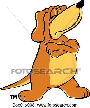 Clip Art - cão,  atitude. 
fotosearch - busca 
de ilustrações 
clipeart e desenhos