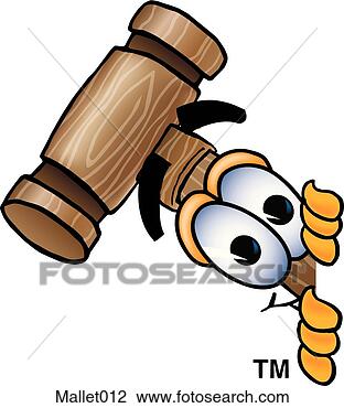 Clipart - mallet peaking 
sideways. fotosearch 
- search clipart, 
illustration, 
drawings and vector 
eps graphics images
