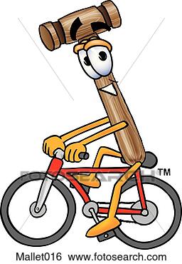 Clip Art - mallet riding 
bike. fotosearch 
- search clipart, 
illustration, 
drawings and vector 
eps graphics images
