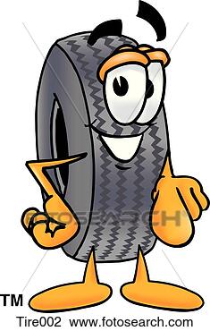 Clipart - pneu,  apontar. 
fotosearch - busca 
de ilustrações 
clipeart e desenhos